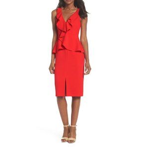Eliza J Sleeveless Peplum Sheath Dress